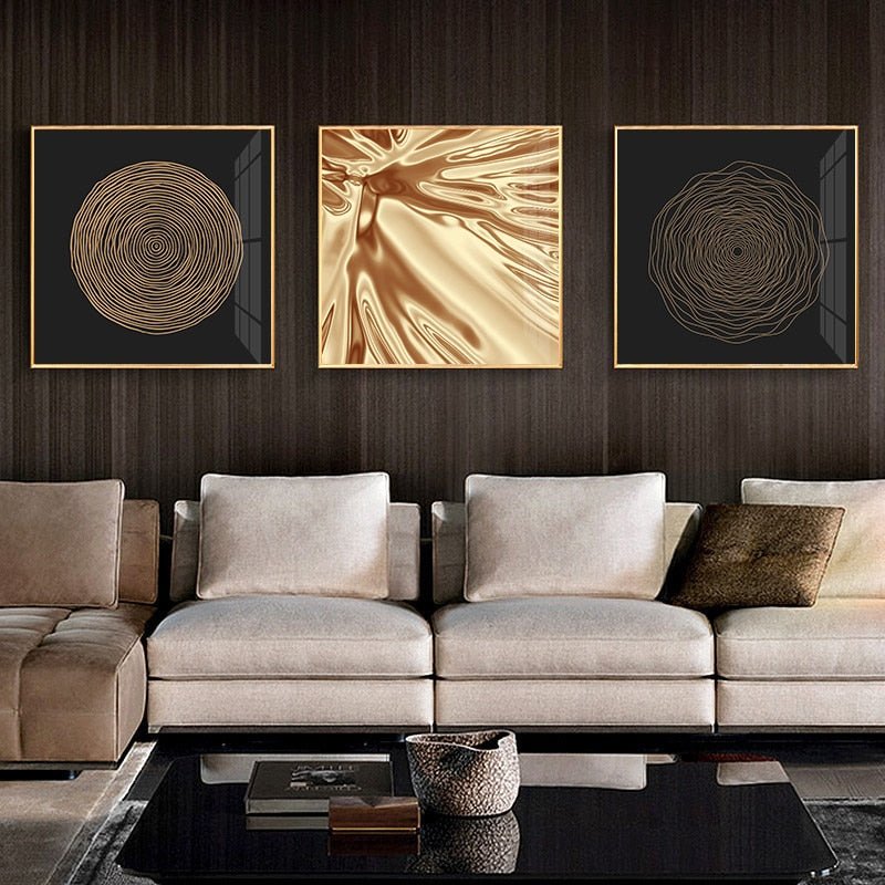 Toile d'or nordique abstraite