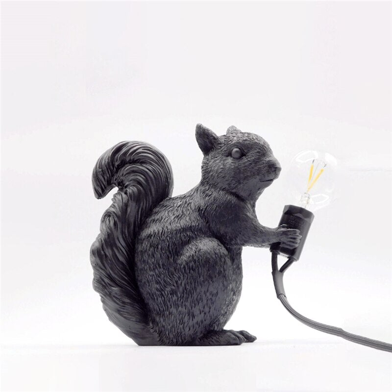 Floroux Designer Petite lampe de table écureuil mignon