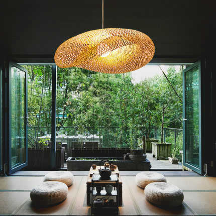 Floroux Bamboo Pendant Lamp | Natural Pendant Light | Handmade Lighting for Living Room & Dining Room