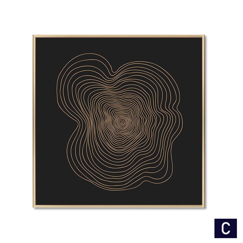 Toile d'or nordique abstraite