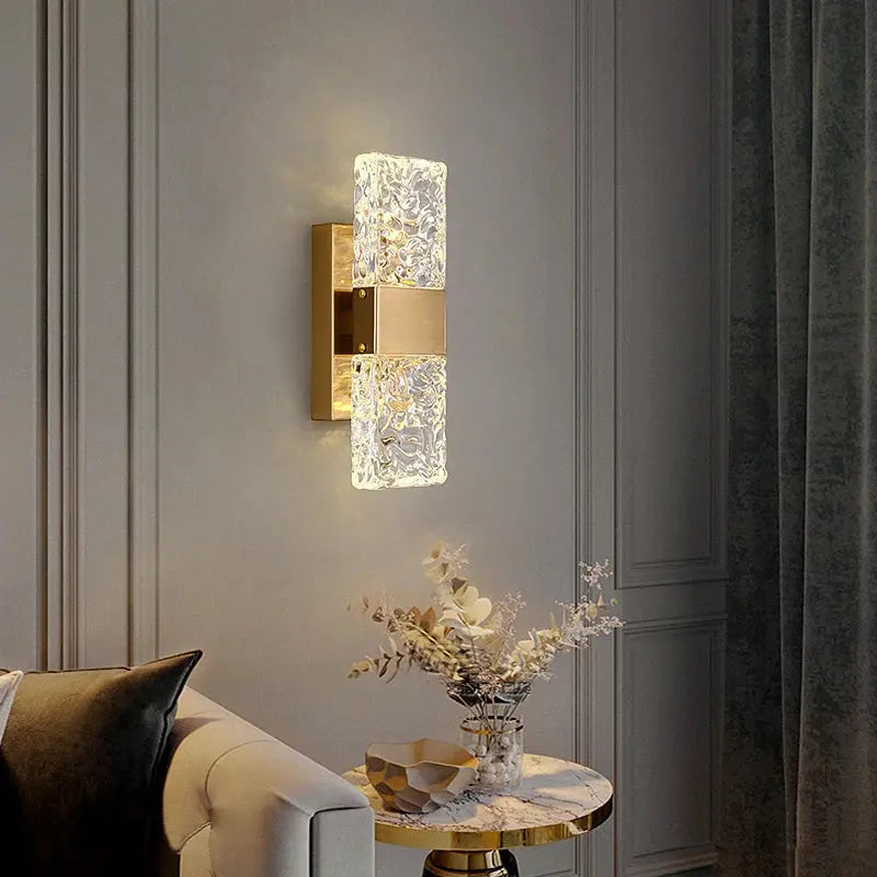 ÉléganceLumi - Applique Murale en Cristal Doré