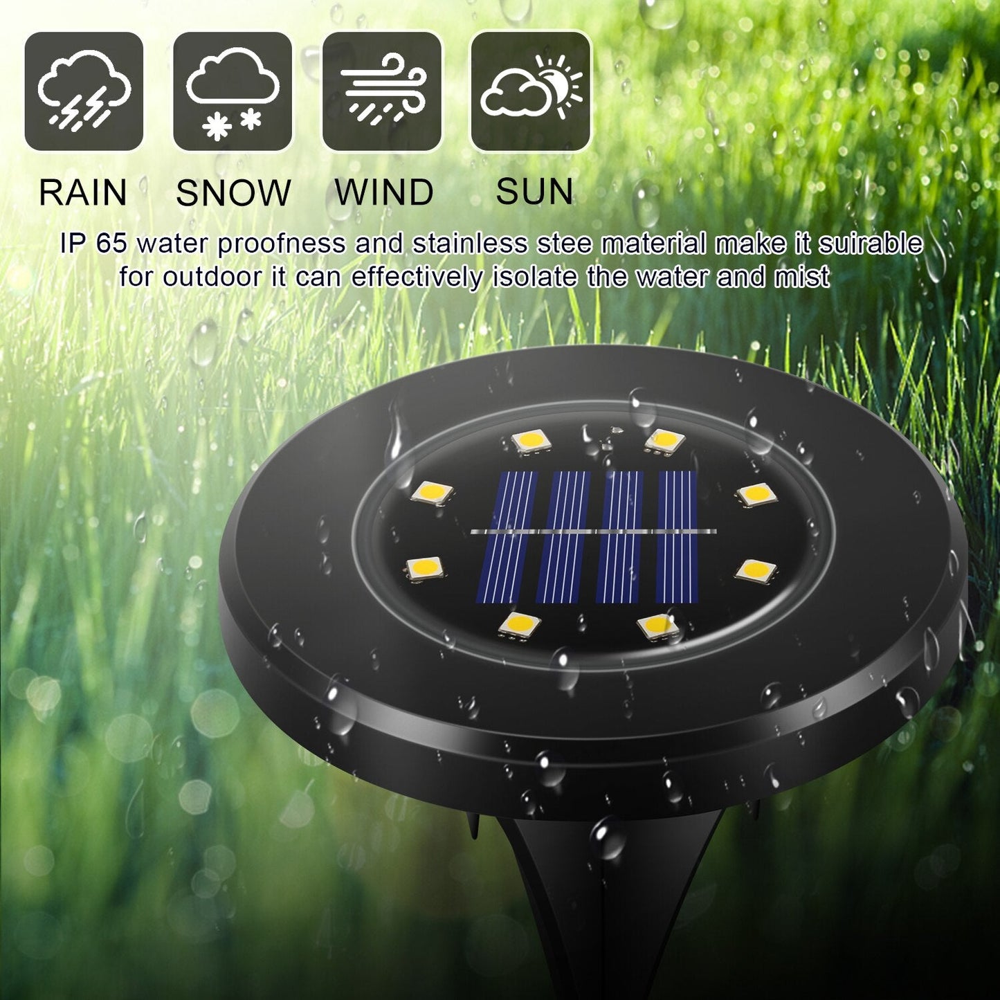 Luminaires solaires LED de jardin Deluxe (édition noire) - Créez une atmosphère agréable dans votre jardin !