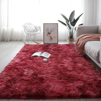 Tapis en peluche à haute pile – Tapis doux et antidérapant pour la chambre des enfants et le salon
