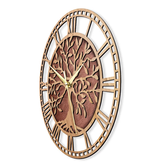Floroux | Horloge murale en bois