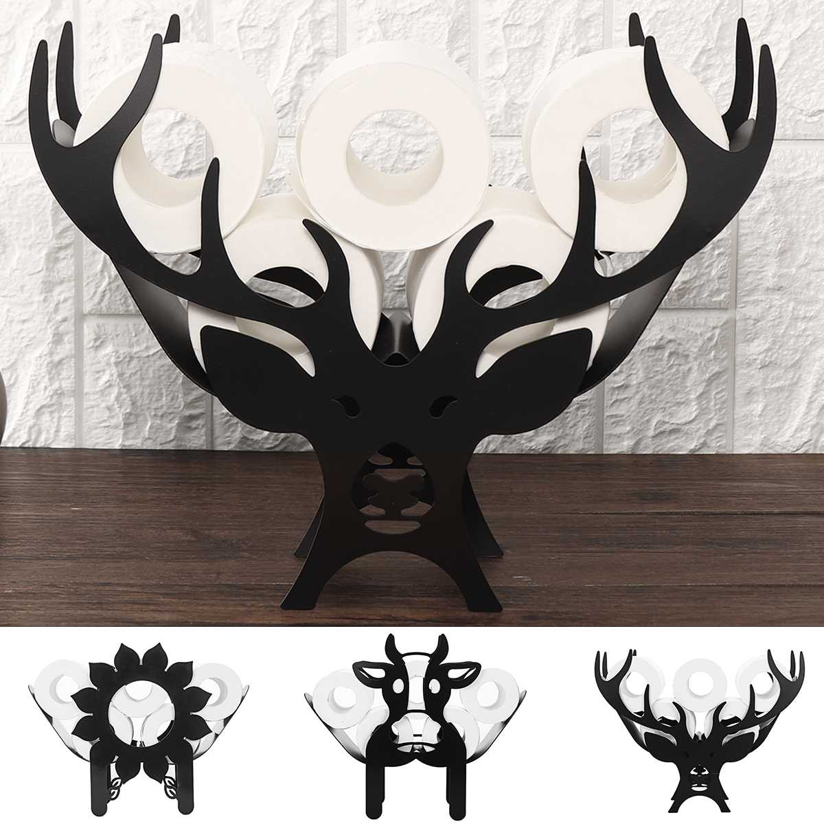 FunShape - Porte-rouleau de toilette ludique avec design d'animaux