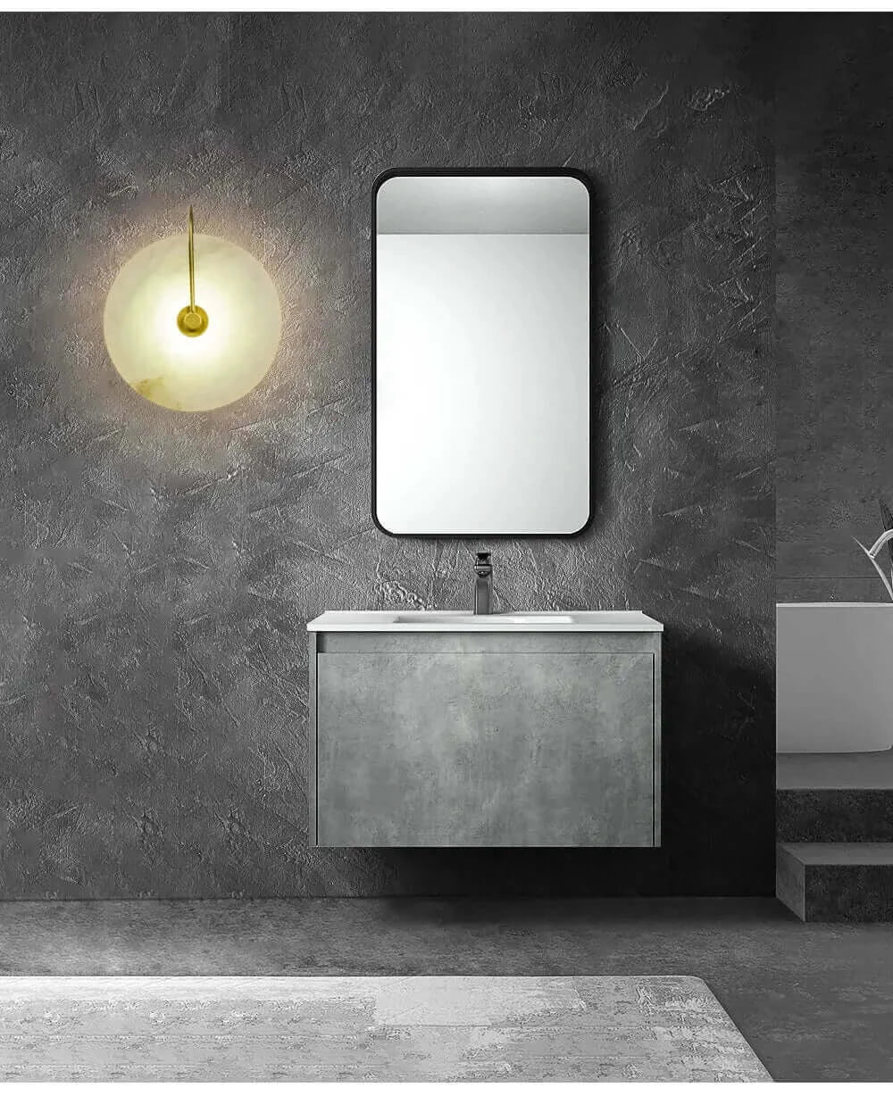 Applique en marbre luxueuse - élégance intemporelle pour les petits espaces