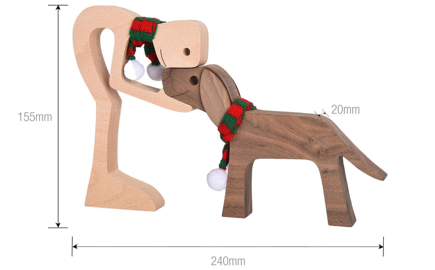 Animaux en bois danois Ornements