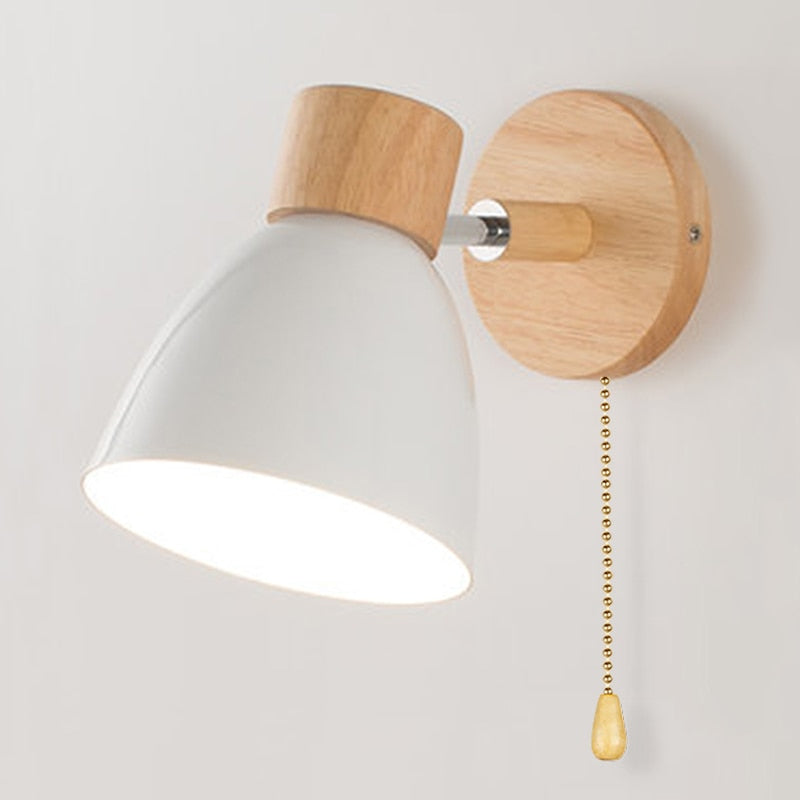 ÉclatBois - Applique Murale Suspendue en Bois Naturel Scandinave