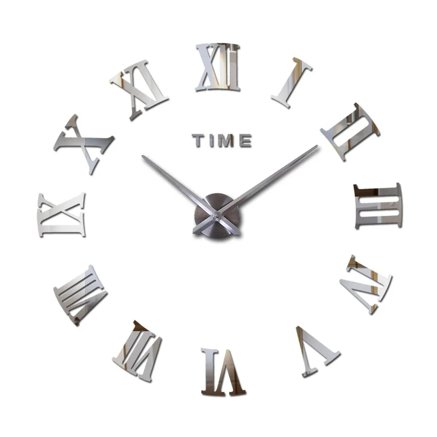 Horloge DecoVision – Horloge Murale 3D avec Effet Miroir pour Salon