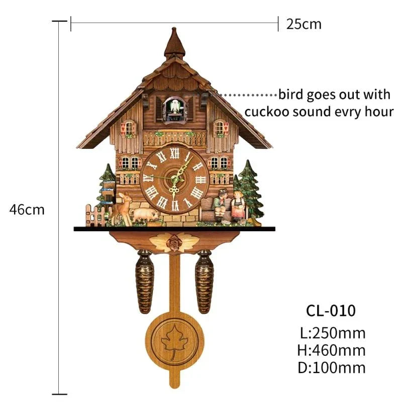 Horloge à coucou en bois Vintage Chic – Un ajout intemporel à votre intérieur