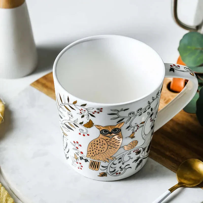 Tasses à café en céramique heureuses