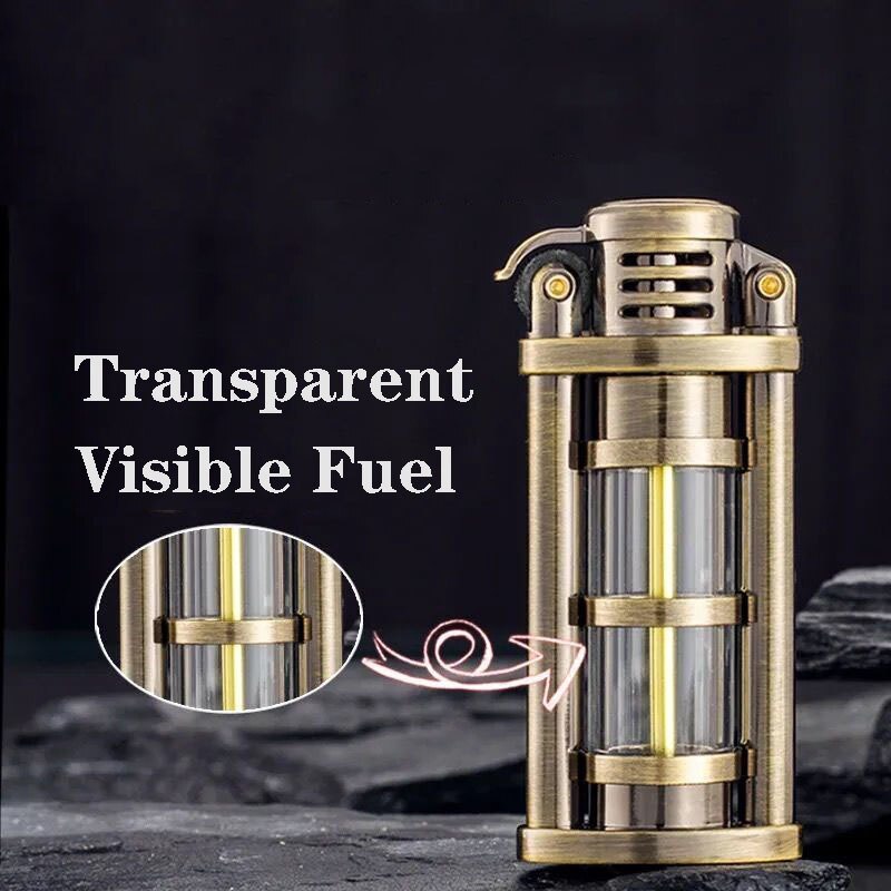 Transparent Briquet Floroux | Wind resistant | Gas flame | Elegant design