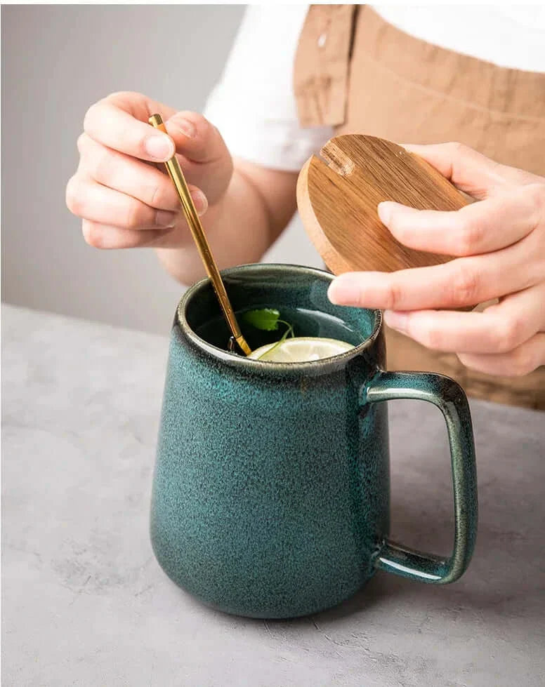 700ml Très grande tasse en céramique contemporaine