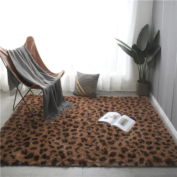 Tapis en peluche à haute pile – Tapis doux et antidérapant pour la chambre des enfants et le salon