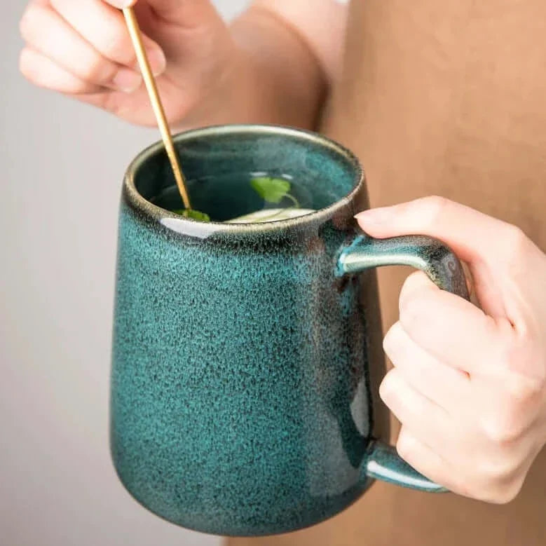 700ml Très grande tasse en céramique contemporaine