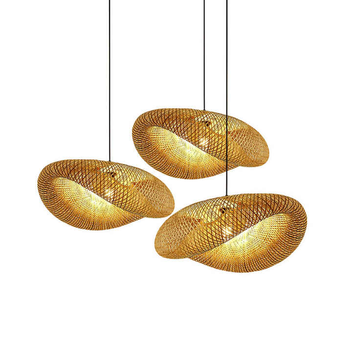 Floroux Bamboo Pendant Lamp | Natural Pendant Light | Handmade Lighting for Living Room & Dining Room