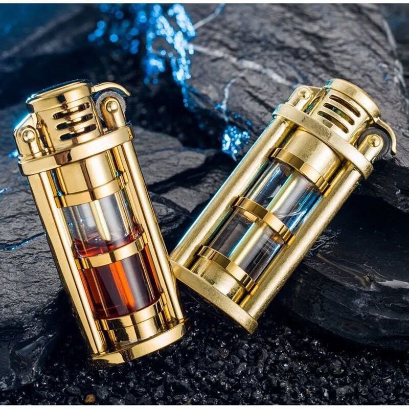 Transparent Briquet Floroux | Wind resistant | Gas flame | Elegant design