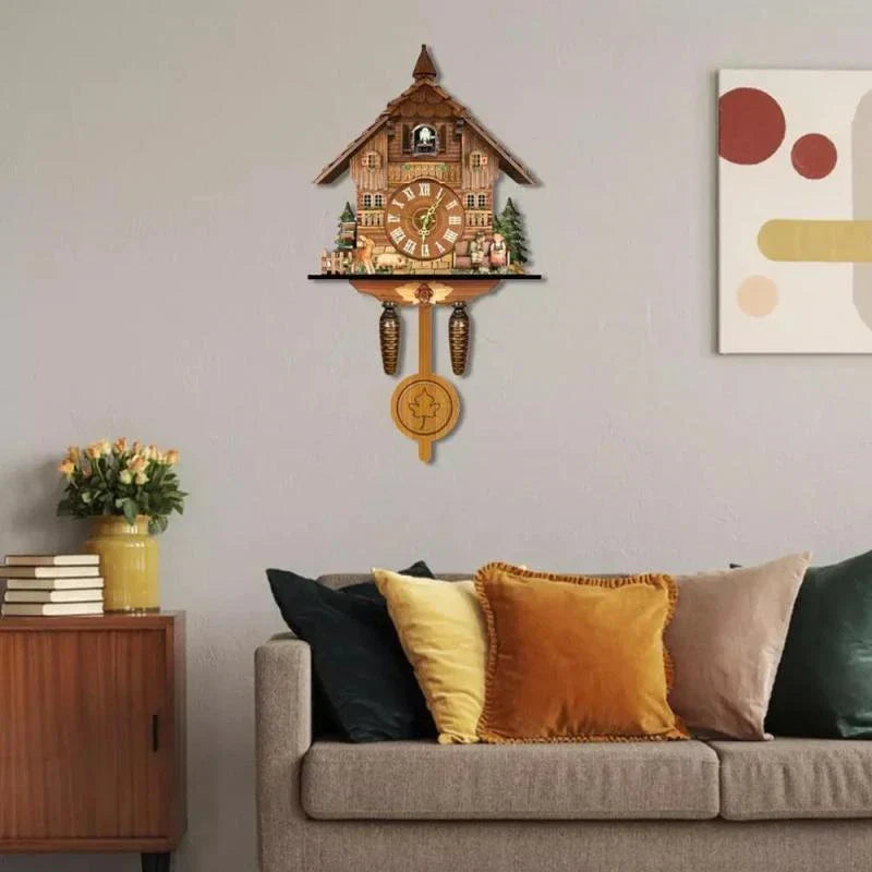 Horloge à coucou en bois Vintage Chic – Un ajout intemporel à votre intérieur
