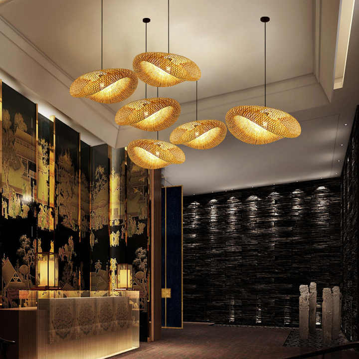 Floroux Bamboo Pendant Lamp | Natural Pendant Light | Handmade Lighting for Living Room & Dining Room