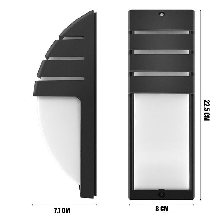 Floroux Applique murale LED étanche | Capteur de mouvement | Économique en énergie | Résistant aux intempéries | Parfait pour le jardin et l'entrée