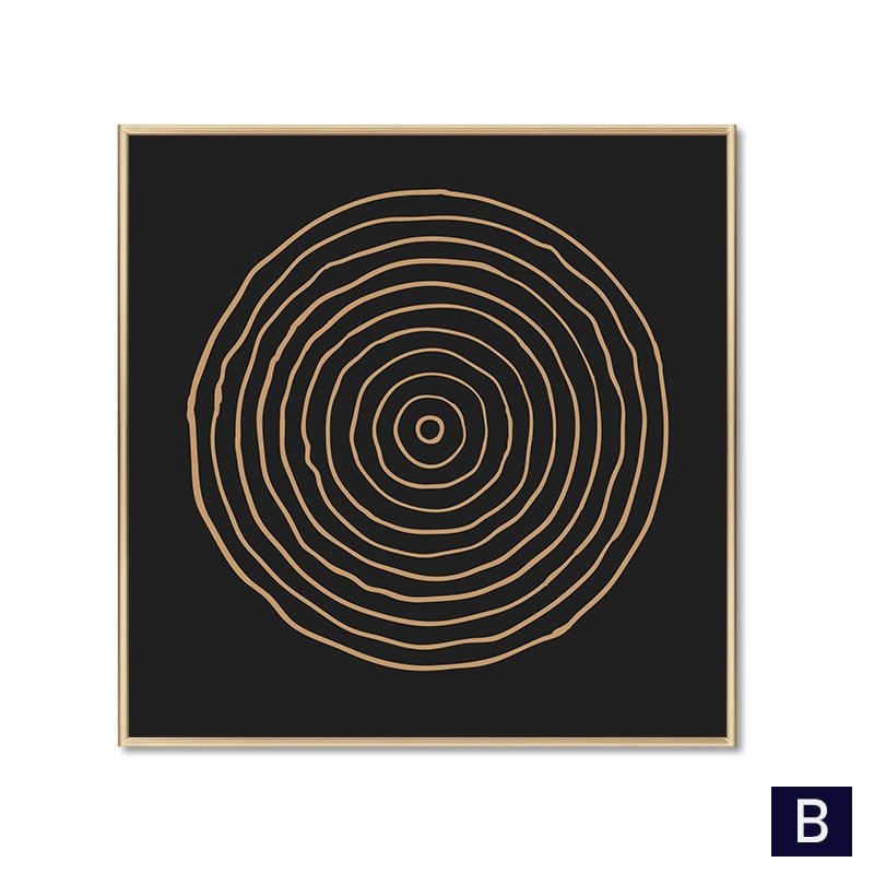 Toile d'or nordique abstraite