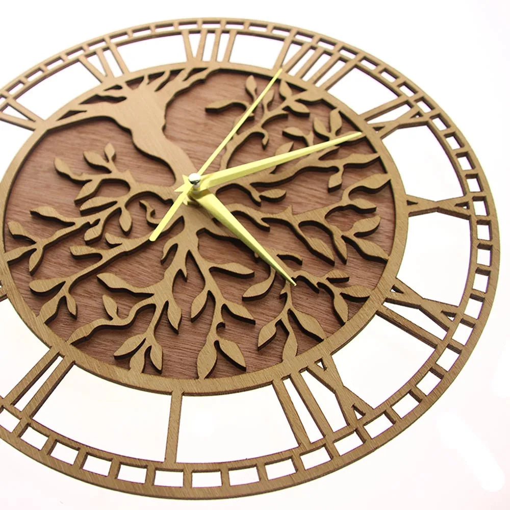 Floroux | Horloge murale en bois