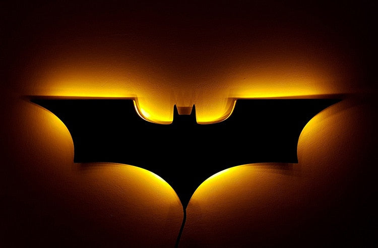 Batman Lampe Murale LED avec Télécommande Sans Fil et Changement de Couleur