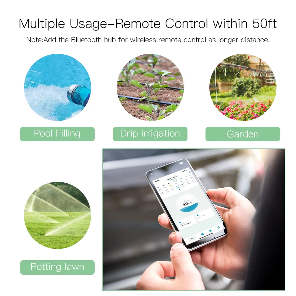 Vanne d'irrigation automatique à minuterie Tuya Smart - Minuteur d'eau programmable WiFi Bluetooth via les applications SmartLife Google Alexa