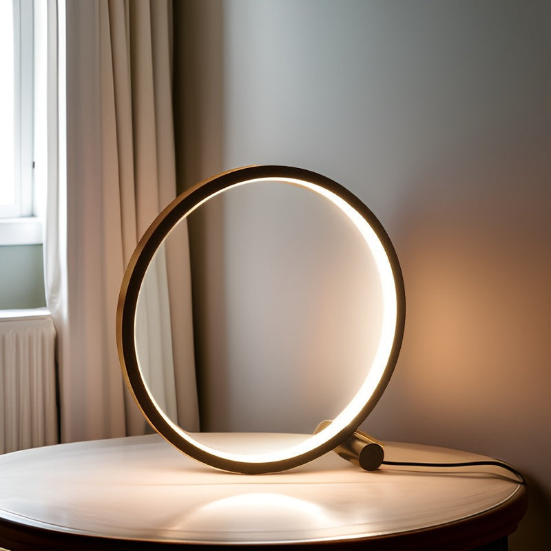 Halo Glo Lampe – lampe de table LED ronde minimaliste dimmable