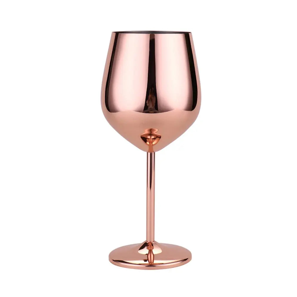 Verre à vin en acier inoxydable teinté miroir