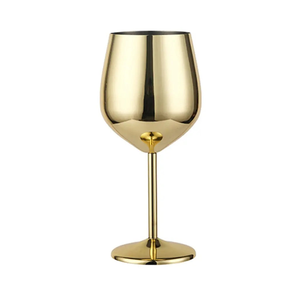 Verre à vin en acier inoxydable teinté miroir