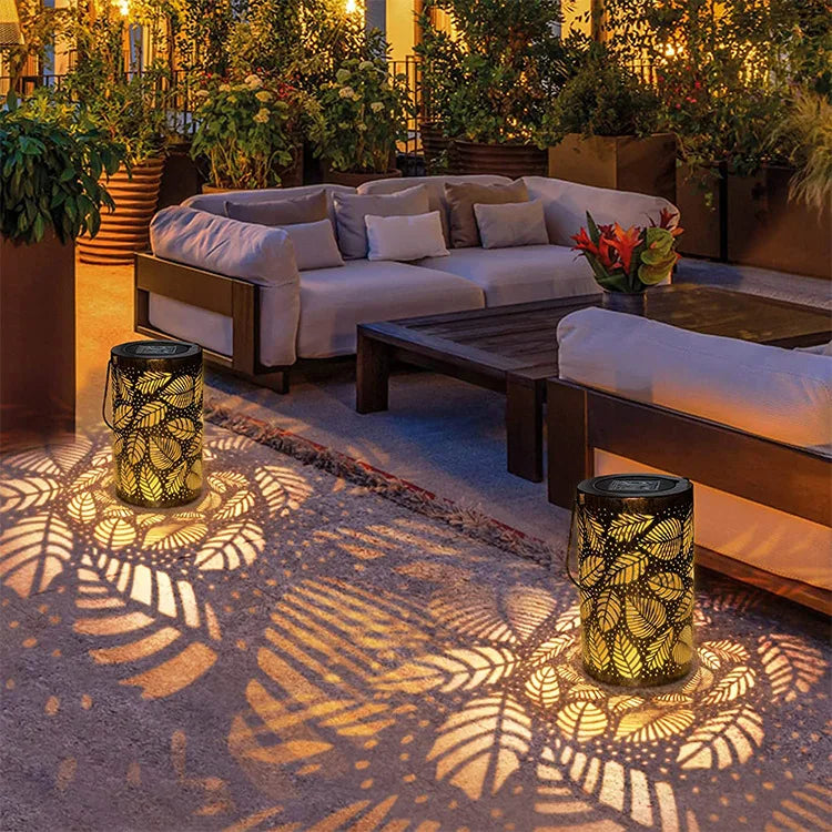 Floroux Lanterne Feuille Lumineuse | Lumière Décorative | Lampe de Jardin LED | Éclairage Extérieur | Lumière d'Ambiance pour Jardin & Terrasse