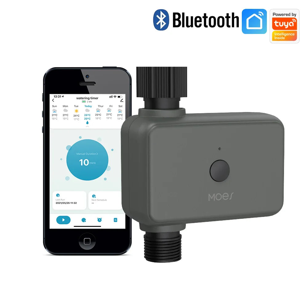 Vanne d'irrigation automatique à minuterie Tuya Smart - Minuteur d'eau programmable WiFi Bluetooth via les applications SmartLife Google Alexa