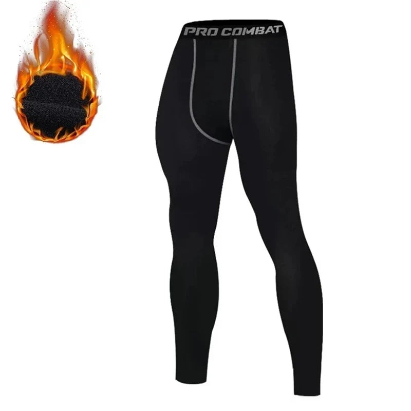 T-shirts de compression en polaire thermique pour hommes pour les sports d'hiver - Vêtements de fitness légers et évacuant l'humidité