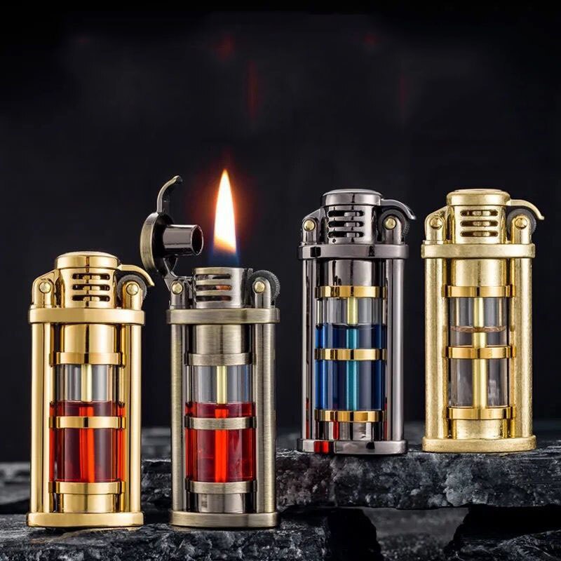 Transparent Briquet Floroux | Wind resistant | Gas flame | Elegant design
