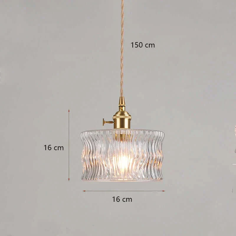 Suspension de fleurs en verre teinté classique en cuivre +