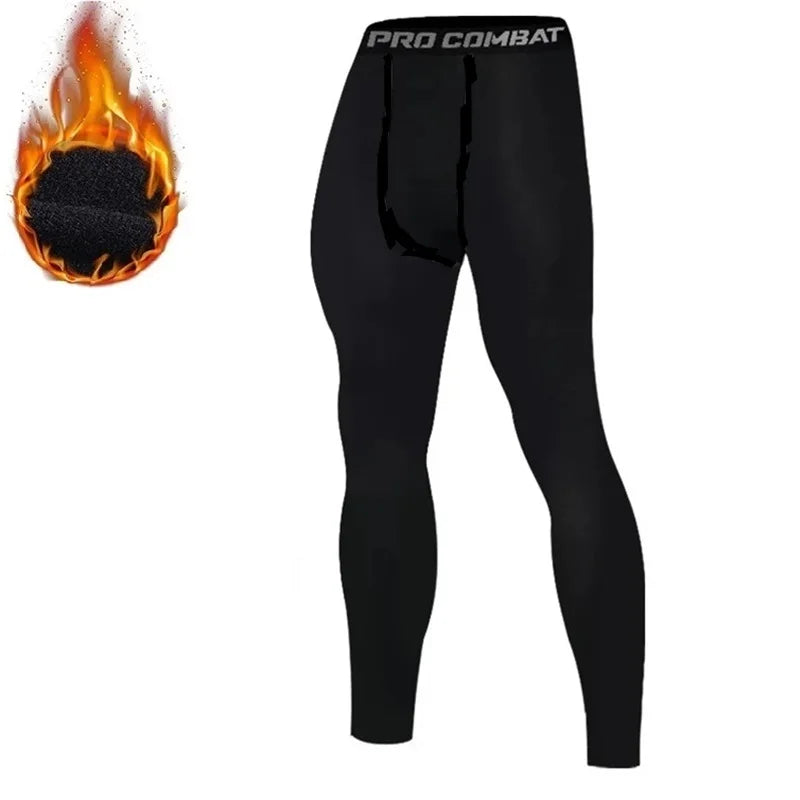 T-shirts de compression en polaire thermique pour hommes pour les sports d'hiver - Vêtements de fitness légers et évacuant l'humidité