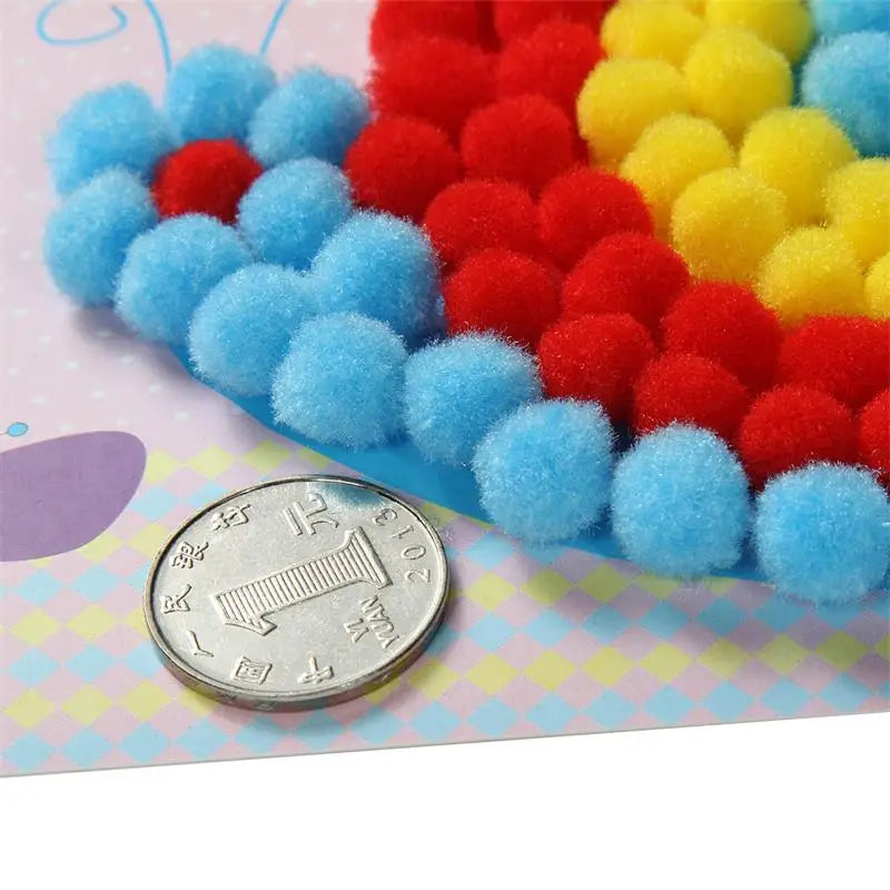 Ensemble de peinture en peluche créatif DIY pour enfants - Artisanat éducatif en cartoon, matériel fait main, puzzles amusants pour les enfants
