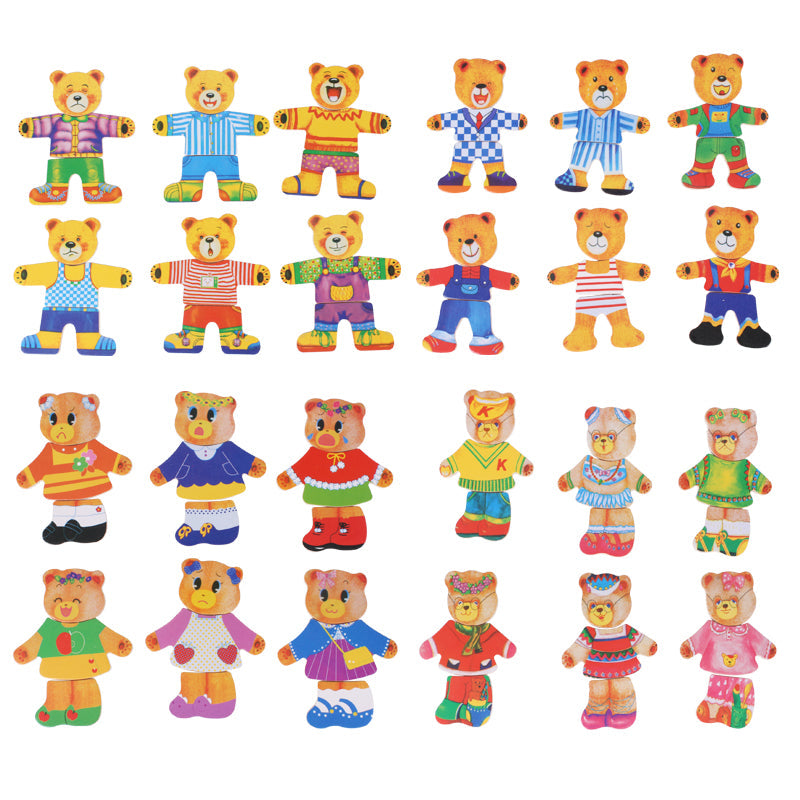 DressUpBear - Puzzle en bois créative pour enfants