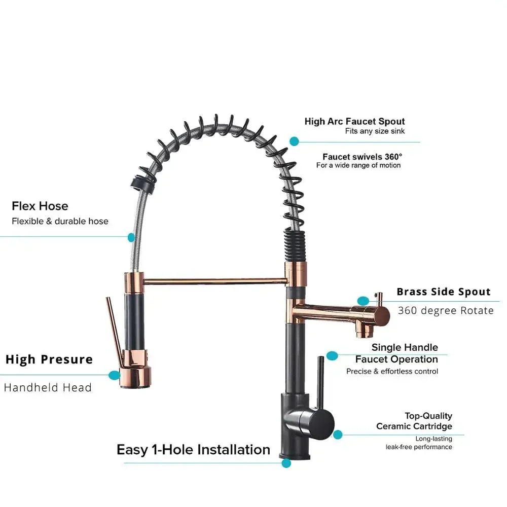 AquaStyle - Mitigeur Rétractable avec Becs Doubles