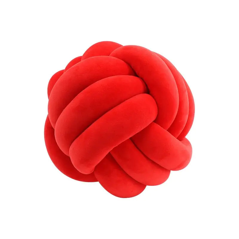 Coussin de lancer en balles nouées décoratives PlushKnot