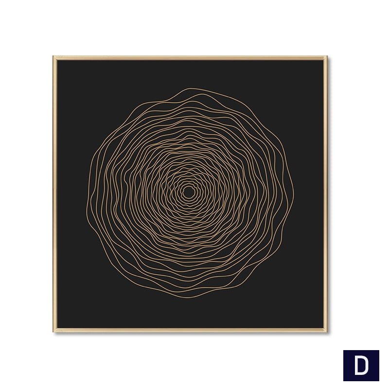 Toile d'or nordique abstraite