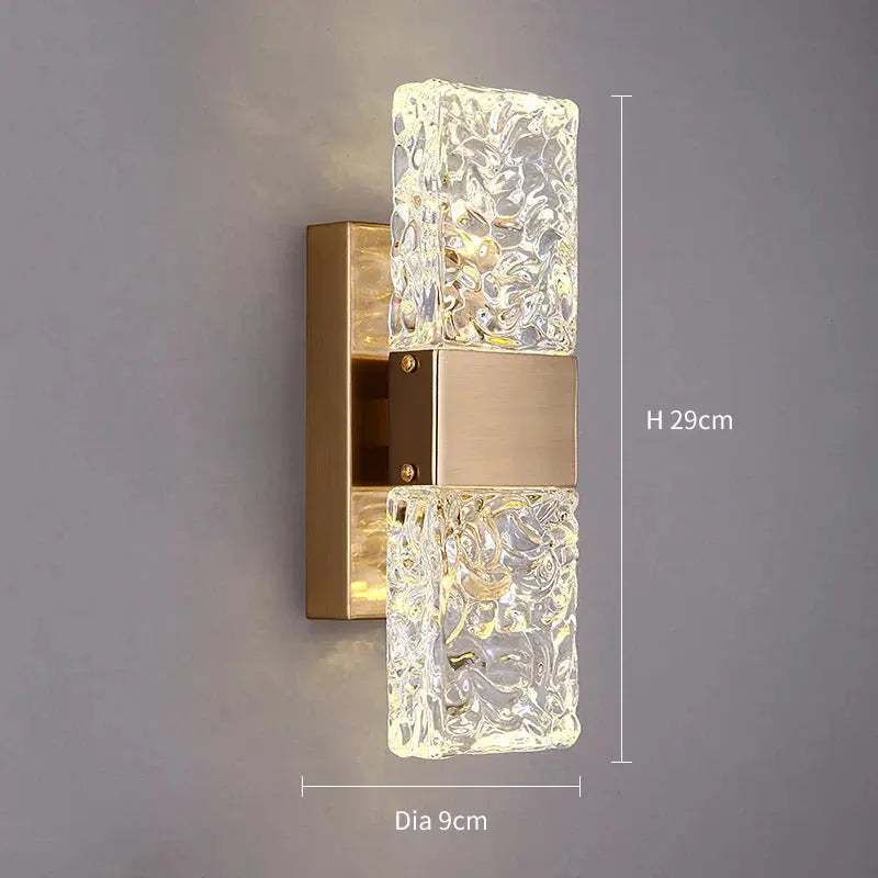ÉléganceLumi - Applique Murale en Cristal Doré