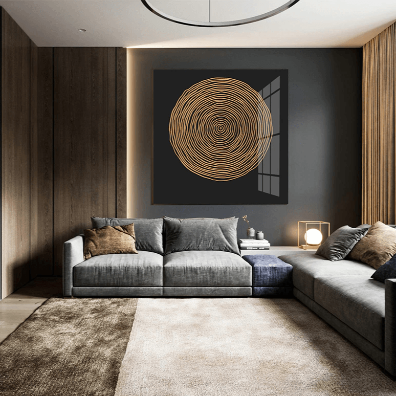Toile d'or nordique abstraite