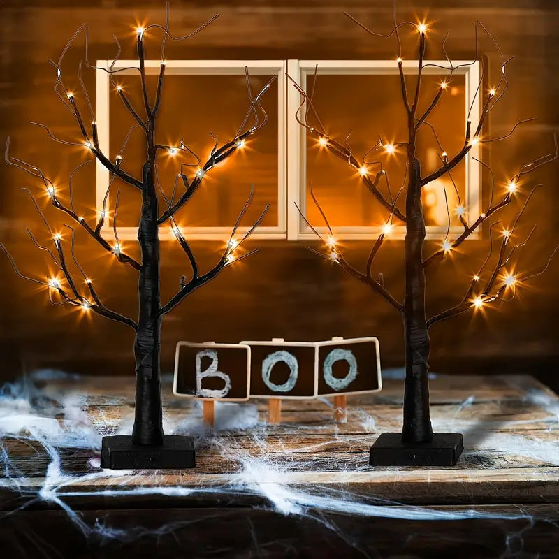 Floroux Birch Tree LED Halloween | Ambient Light | Light Decoration in Orange and Purple