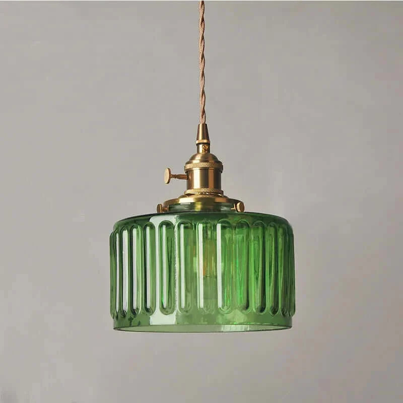 Suspension de fleurs en verre teinté classique en cuivre +