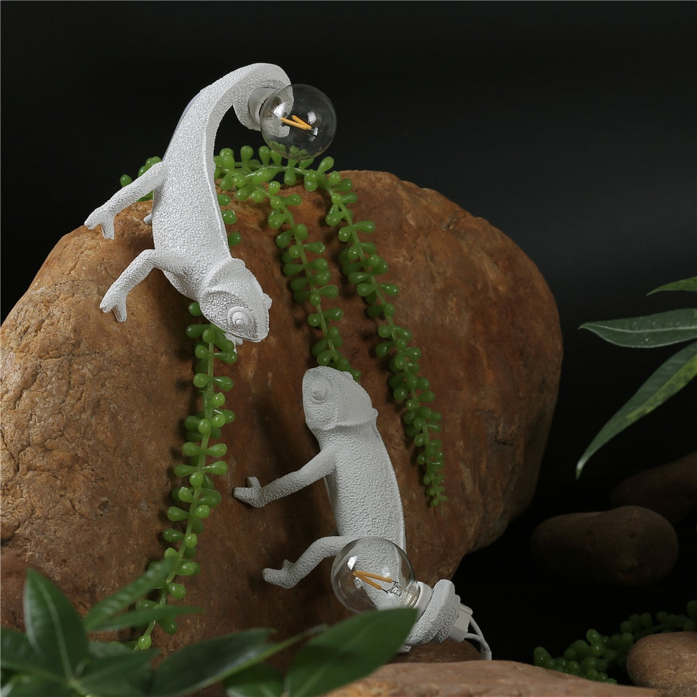 Floroux – Lampe de table stylée en forme de lézard pour une lueur confortable et artistique