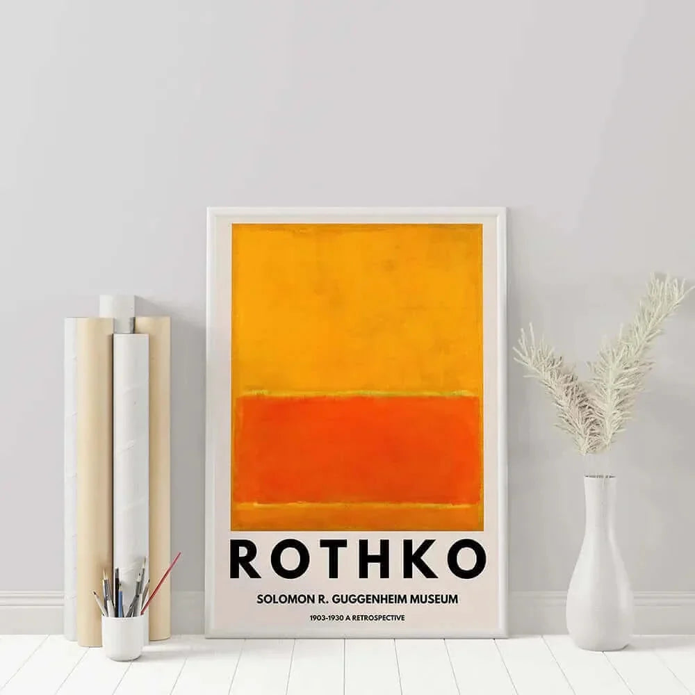 Affiche rétrospective Mark Rothko provenant de divers musées