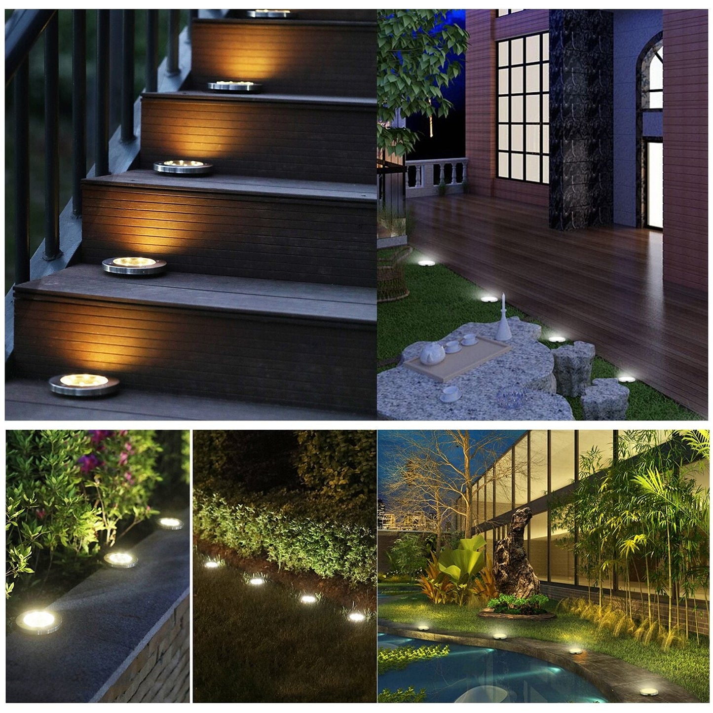 Luminaires solaires LED de jardin Deluxe (édition noire) - Créez une atmosphère agréable dans votre jardin !