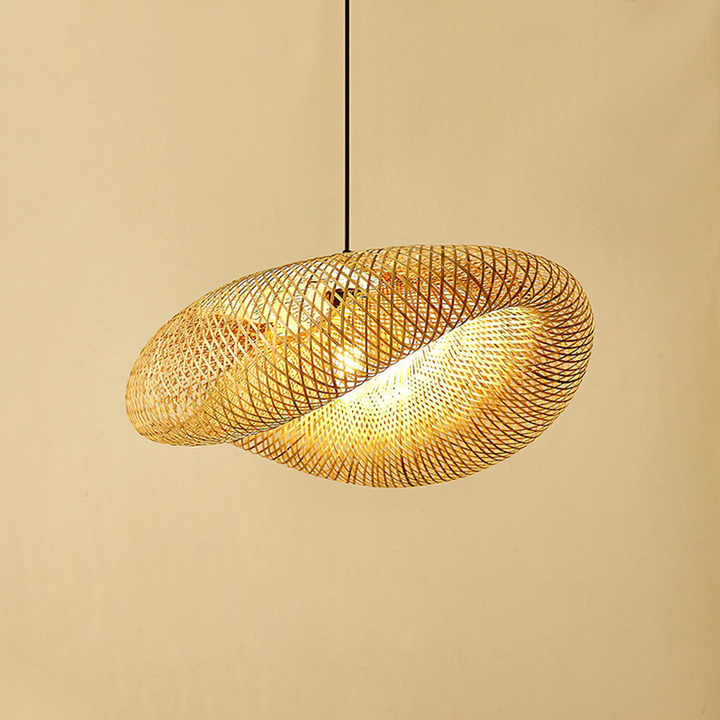 Floroux Bamboo Pendant Lamp | Natural Pendant Light | Handmade Lighting for Living Room & Dining Room